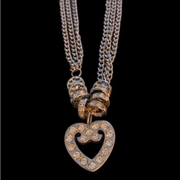 Western Boot Jewelry Silver Tone Heart Rhinestone Costume Country Fashion - Picture 3 of 4